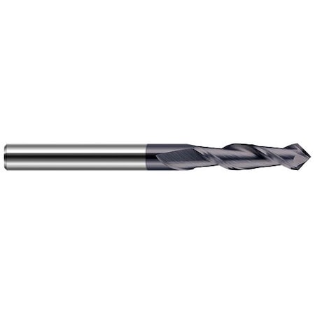Harvey Tool 1/8 in. Cutter dia. x 1/2 in. x 82 deg. included Carbide Helical Tip Drill/End Mill, 2 Flutes 738408-C6